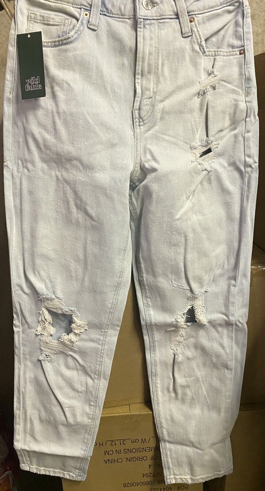 Wild Fable Womens Jeans Size 6 (28) Blue Mom Highest Rise Light Wash