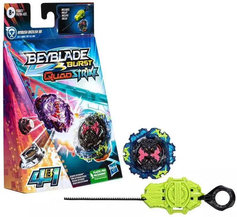 Beyblade Burst QuadStrike Ambush Bazilisk B8 Starter Pack