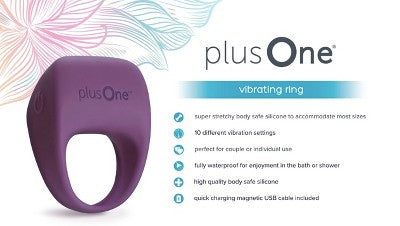 plusOne Waterproof and Rechargeable Vibrating Ring