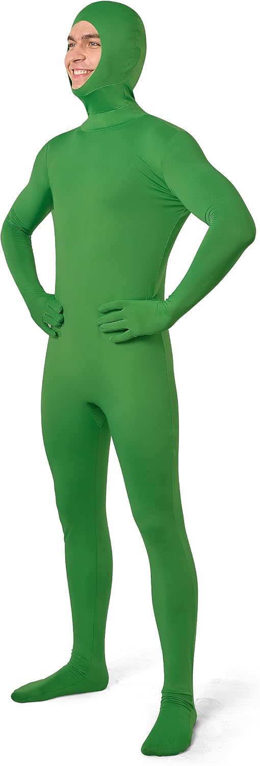 Spooktacular Creations Men's Open Face Zentai Bodysuit Costume, Medium/Standard