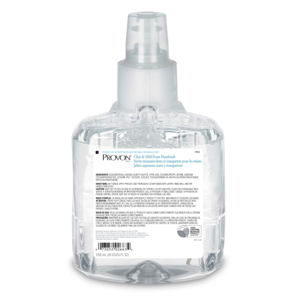 PROVON Clear & Mild Foam Hand Soap Refill, 1200 mL, Unscented (LTX-12)