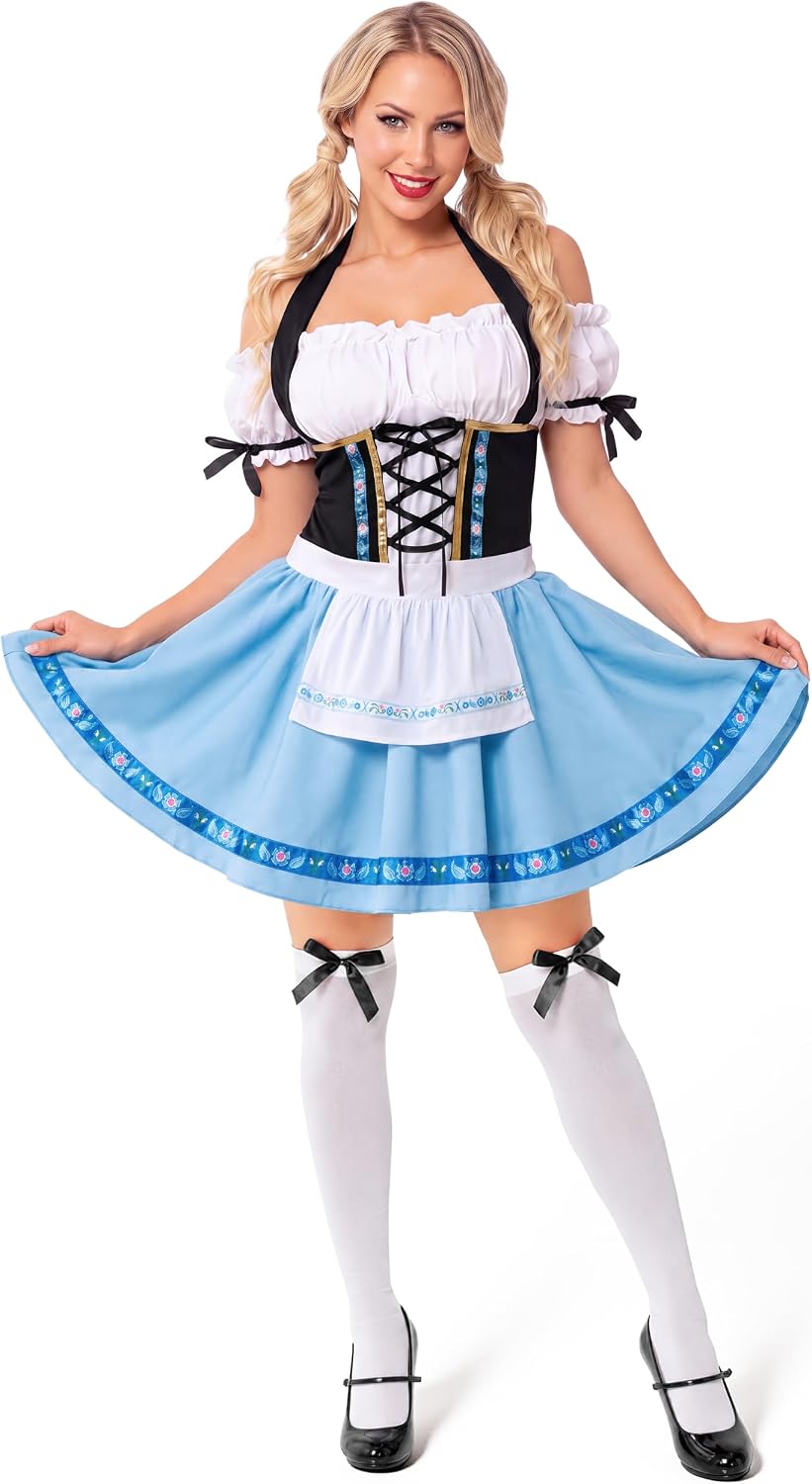 Spooktacular Creations Women's Oktoberfest German Bavarian Dirndl Dress, Small
