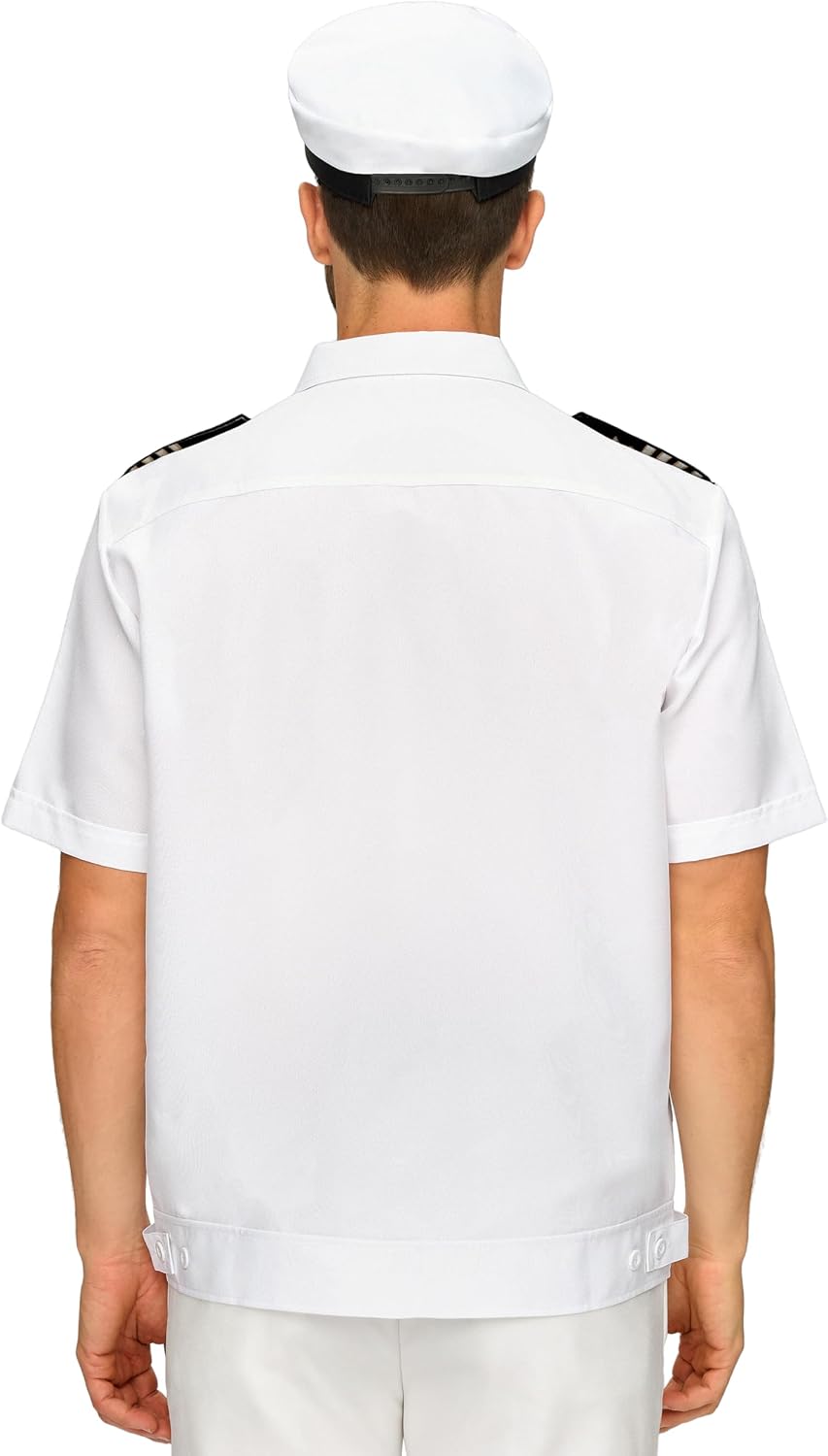 Spooktacular Creations Men's 5-Piece Sailor Captain Costume, Medium