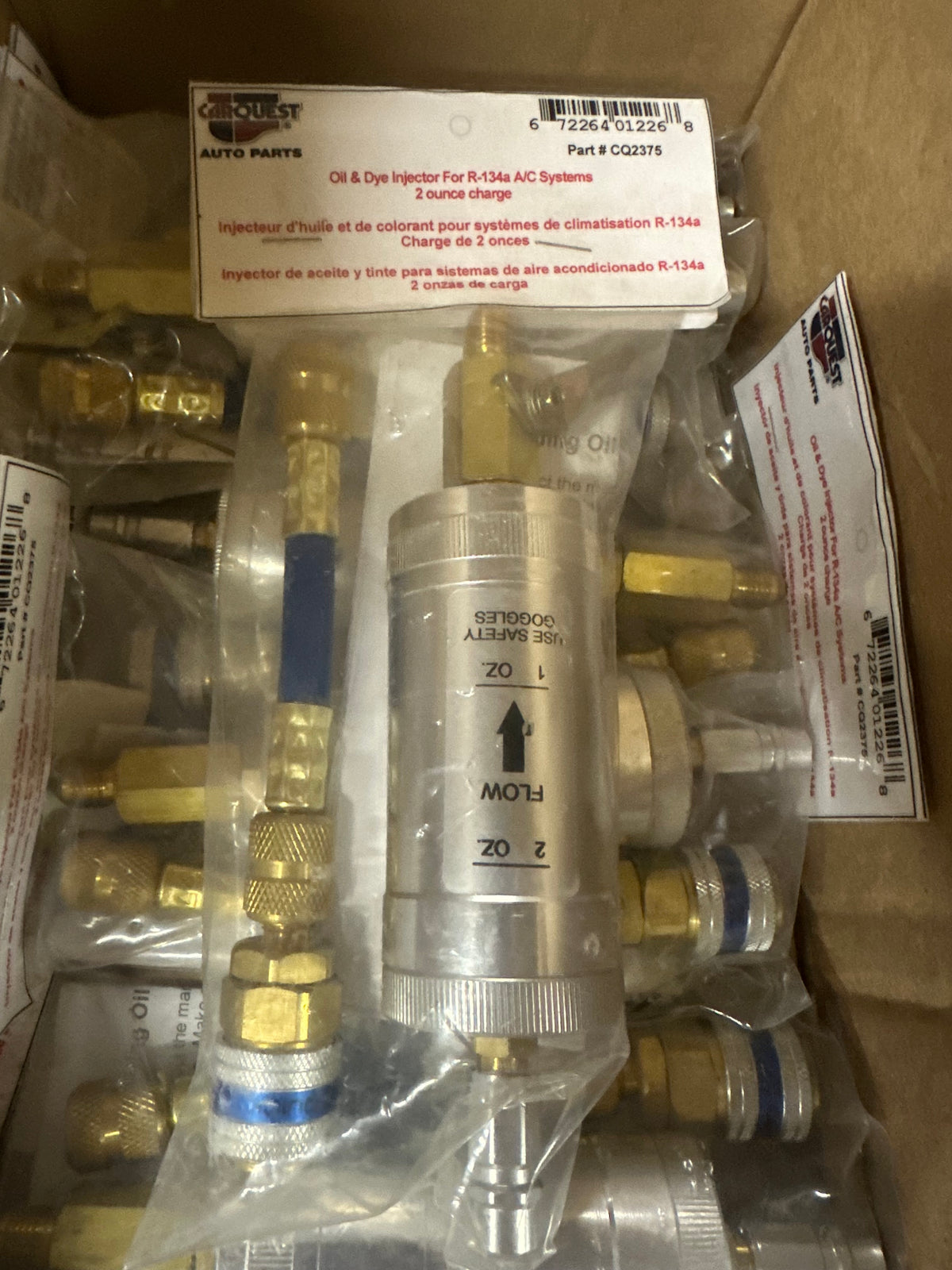 Carquest Oil & Dye Injector for R-134a A/C Systems, 2 Oz Charge
