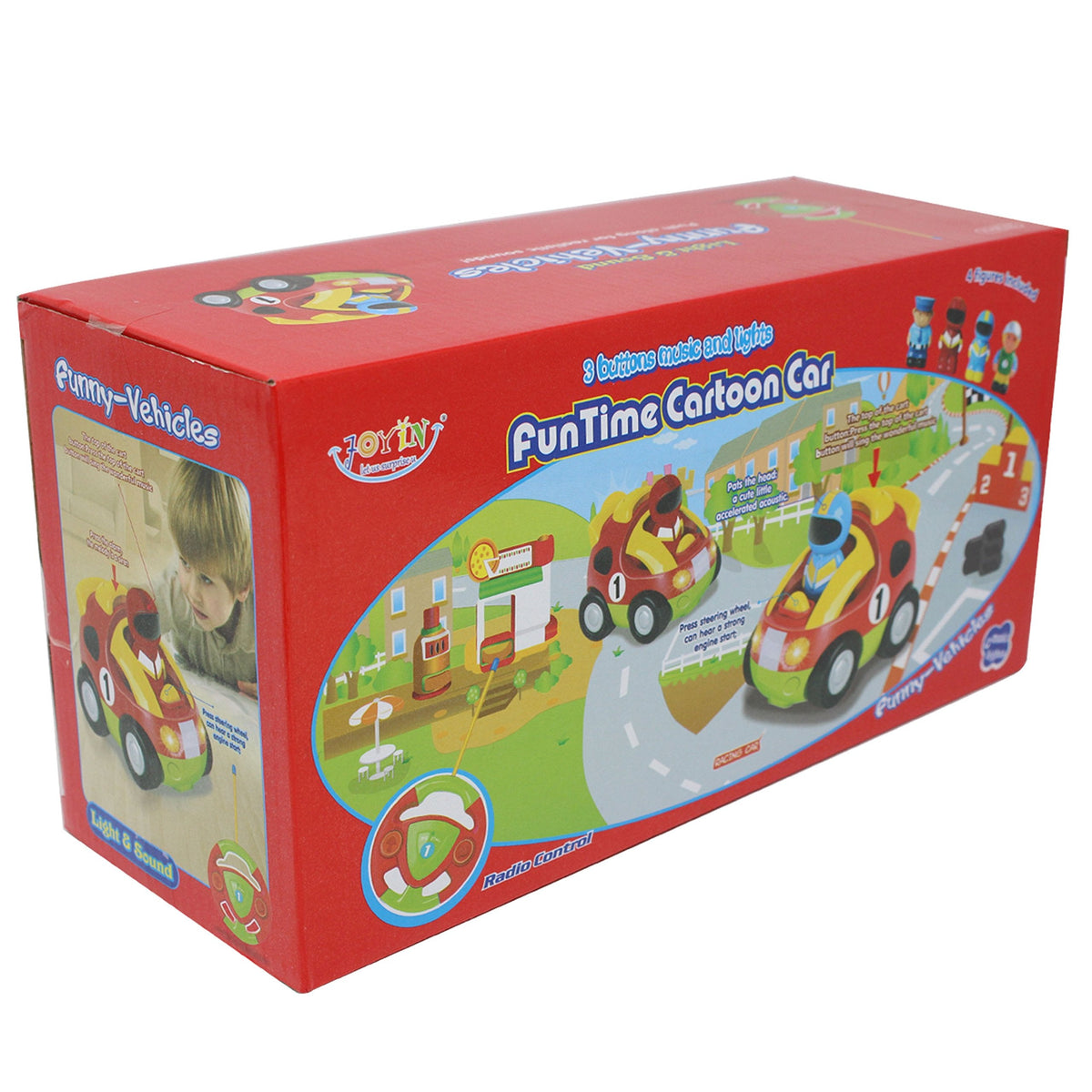 Cartoon RC Race Car Remote Control with Music & Sound for Baby and Toddler