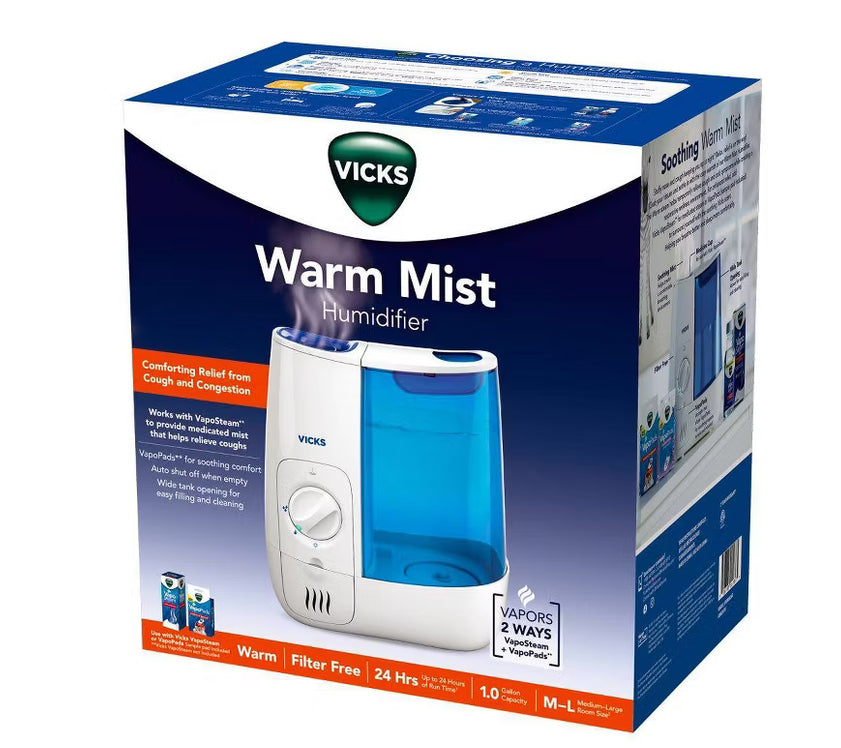 Vicks Warm Moisture Humidifier - White / Blue