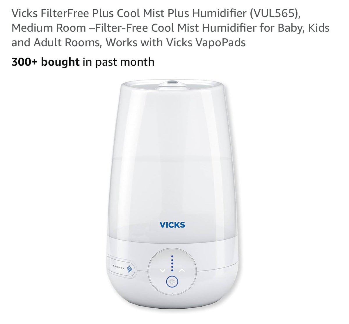 Vicks FilterFree Plus Cool Mist Plus Humidifier (VUL565)