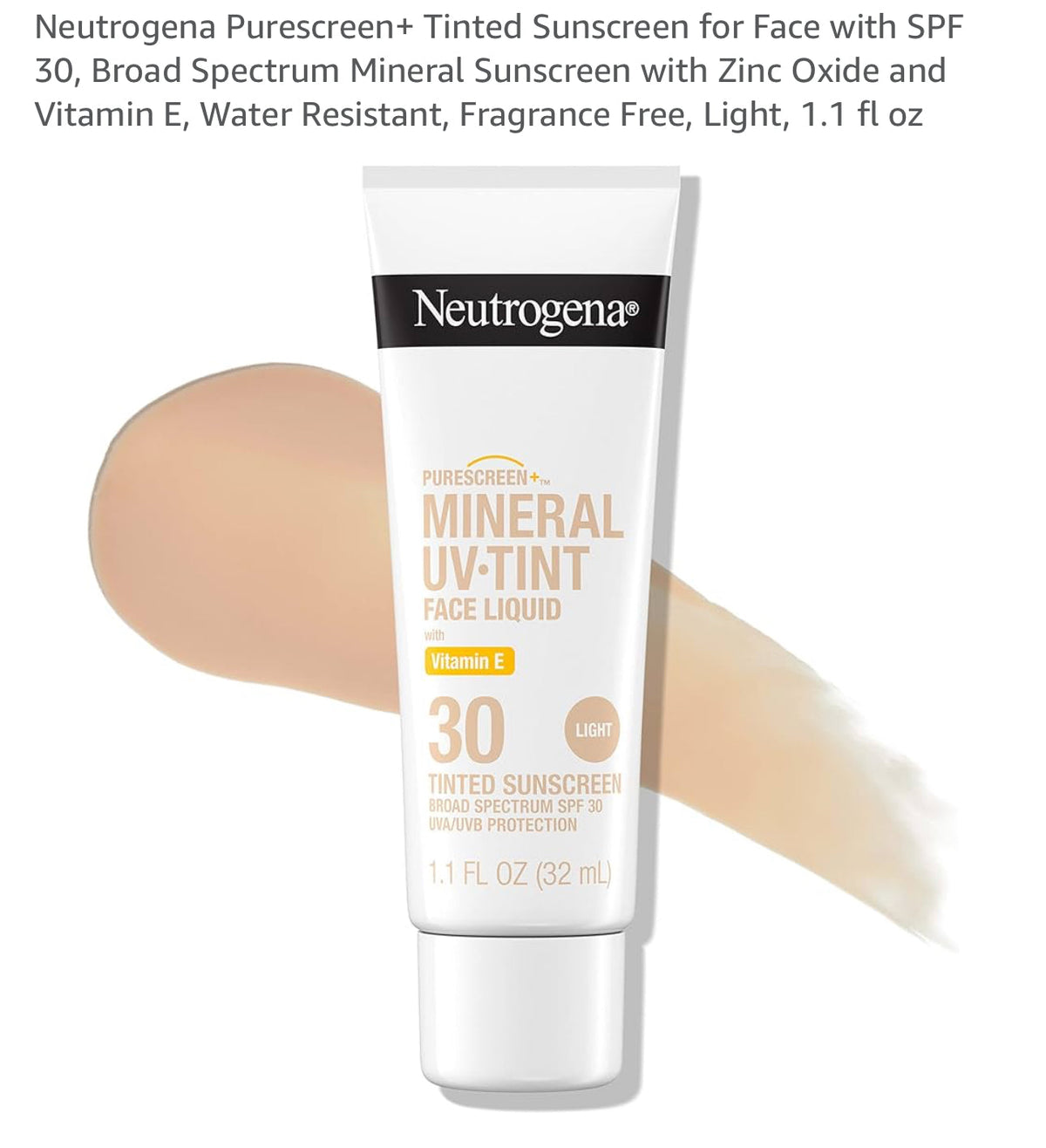 Neutrogena Purescreen+ Tinted Sunscreen for Face with SPF 30