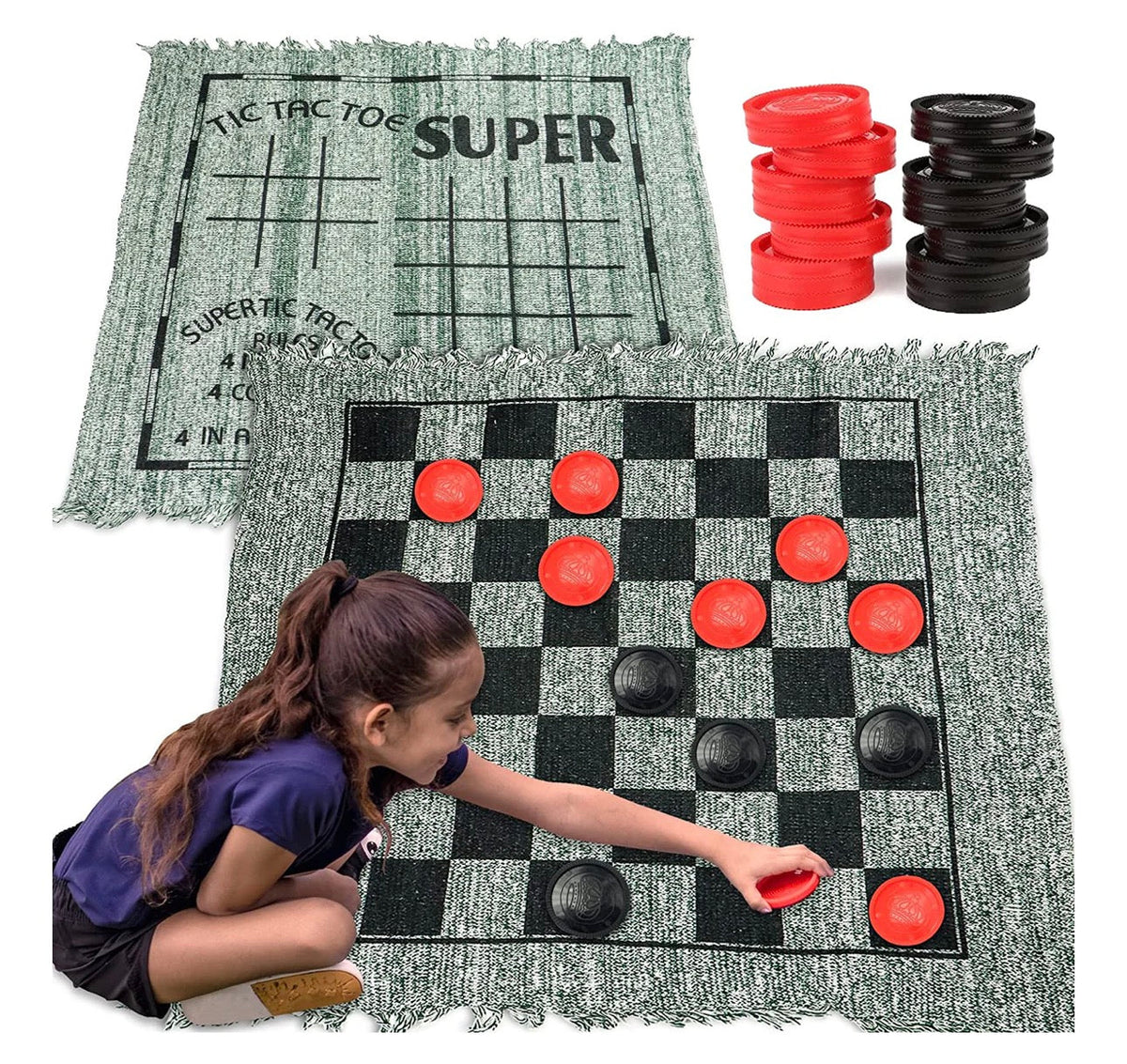 FIELDAY - Giant Checkers and Tic Tac Toe Game