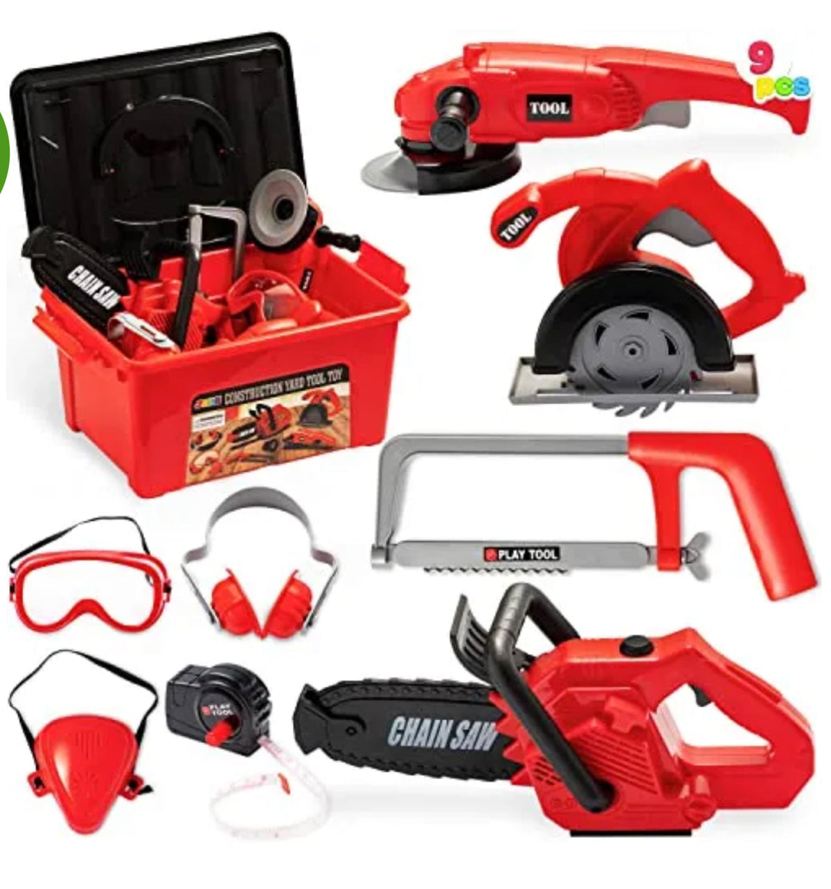 8 Piece Toy Construction Power Tools Playset