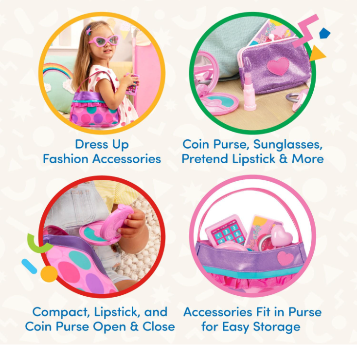 Princess Purse & Play Makeup / Beauty Set / Dress Up Fashion Accessories