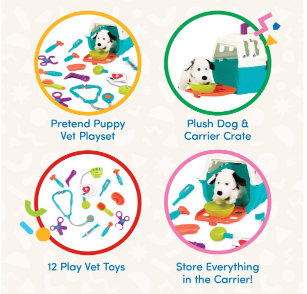 Battat – Pretend Play Vet Toys – Care Playset
