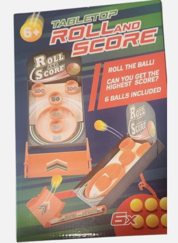 Playright Tabletop Roll and Score Tabletop Arcade Skeeball