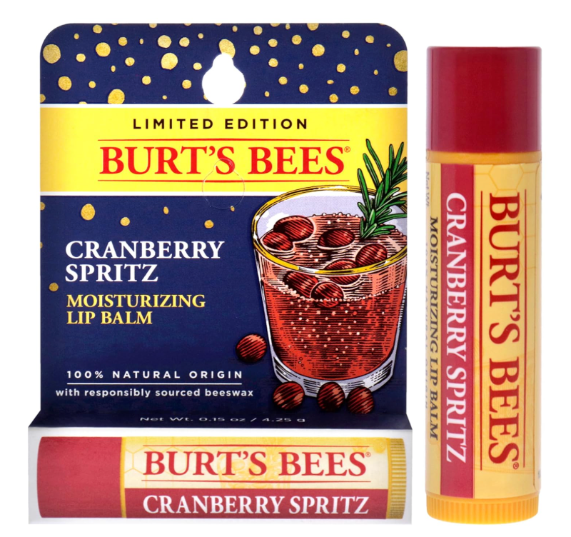 Burt's Bees- 0.15 oz Lip Balm cranberry or shortbread cookie (Limited Edition)