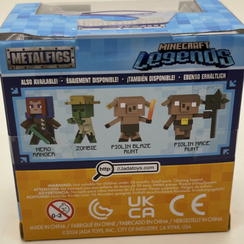 JADA METALFIGS MINECRAFT LEGENDS Die-Cast 2.5” Figure Piglin Blaze Runt