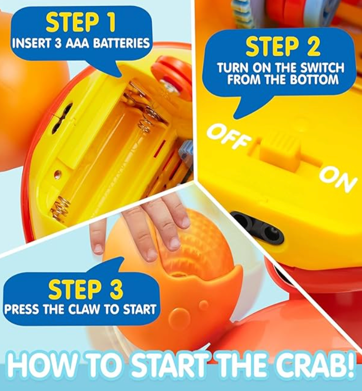 Crawling Crab Tummy Time Toy Babies