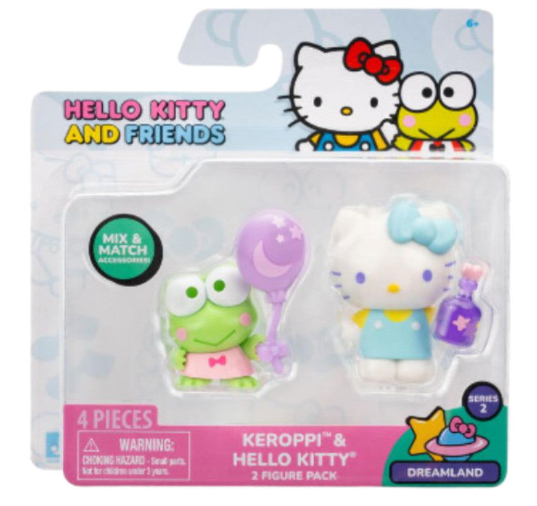 Hello Kitty and Friends Dreamland Series 2 Mini Figure 2-Pack, Jazwares