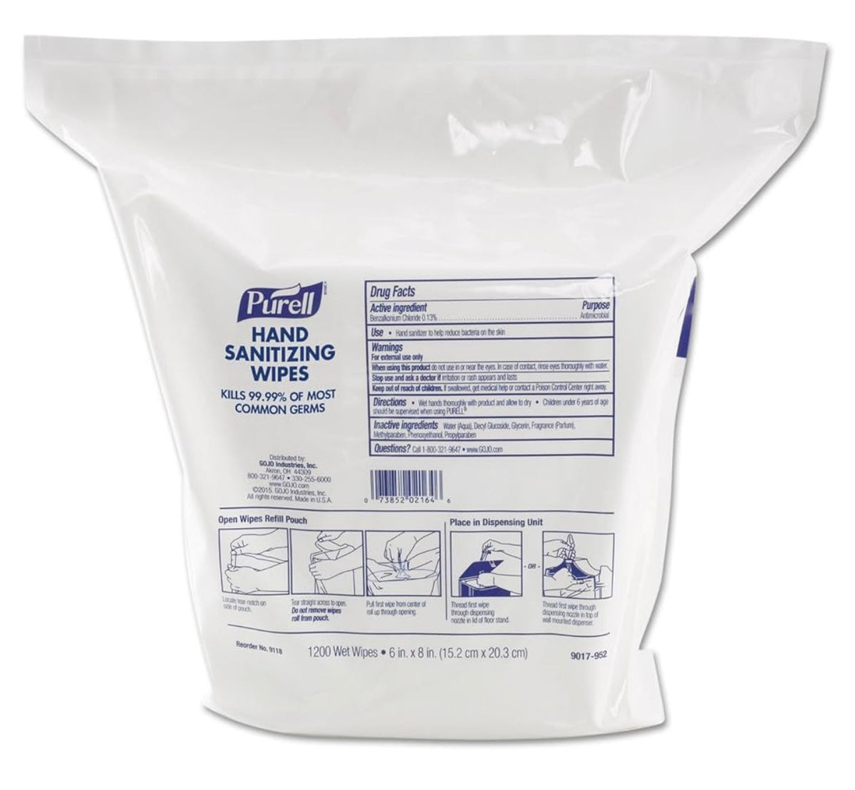 Hand sanitizing wipes