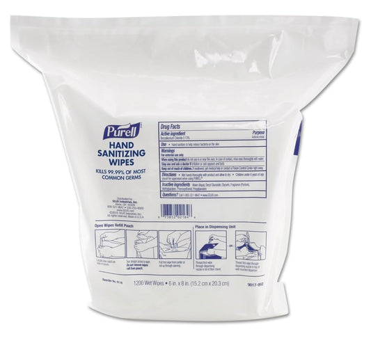 Hand sanitizing wipes