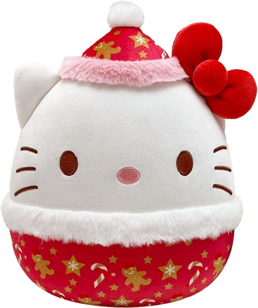 Squishmallows Original Sanrio Hello Kitty Gingerbread Print 8-Inch Plush