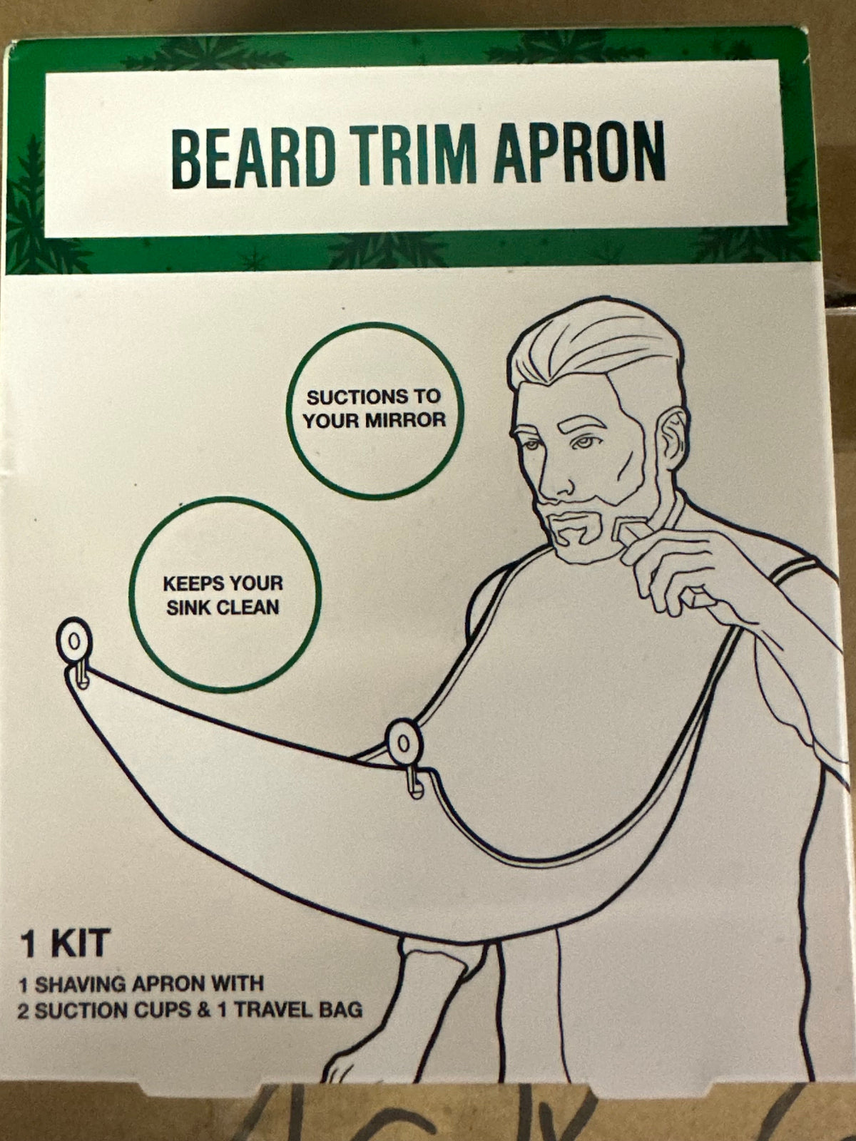 Festive Voice Beard Trim Apron with Suction Cups