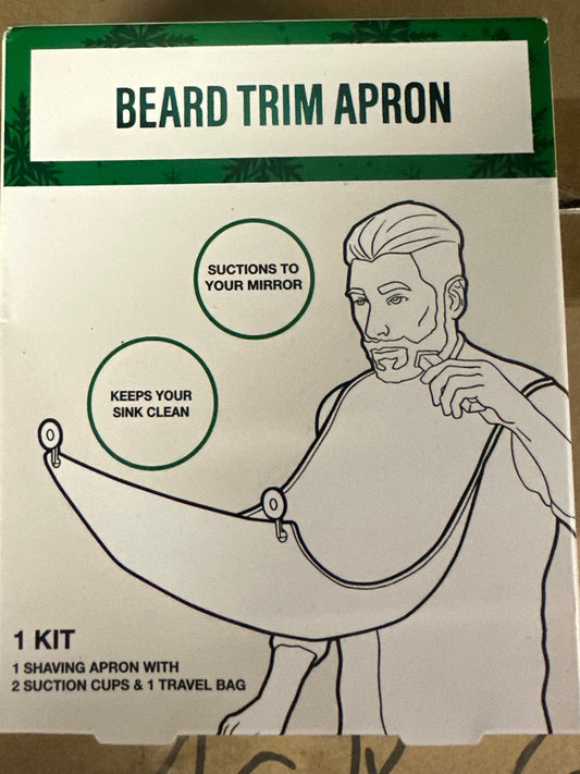 Festive Voice Beard Trim Apron with Suction Cups
