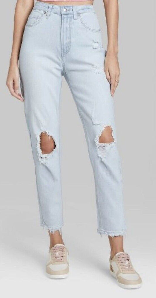 Wild Fable Womens Jeans Size 6 (28) Blue Mom Highest Rise Light Wash