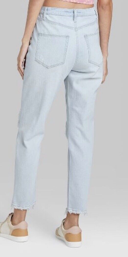Wild Fable Womens Jeans Size 6 (28) Blue Mom Highest Rise Light Wash
