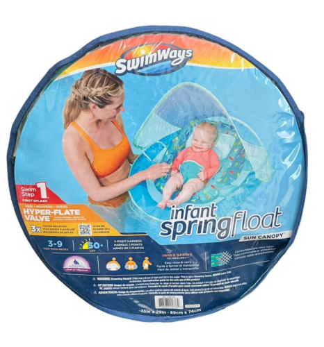 SwimWays Infant Spring Float with Adjustable Sun Canopy baby