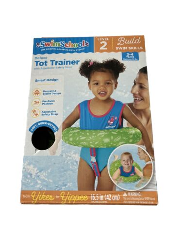 SwimSchool Deluxe Swim Trainer – with Adjustable Safety Strap –Green / Blue