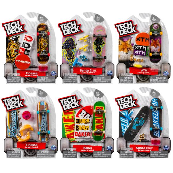 Tech Deck Single-Pack Fingerboard Mini Skateboard Styles May Vary