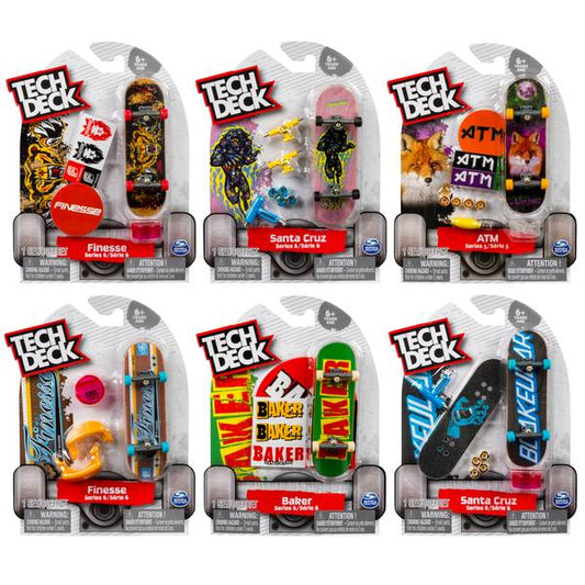 Tech Deck Single-Pack Fingerboard Mini Skateboard Styles May Vary