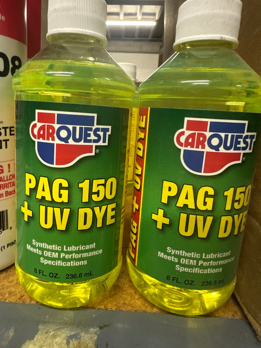 Carquest PAG 150 Oil + UV Dye for R-134a A/C Systems, 8 Oz