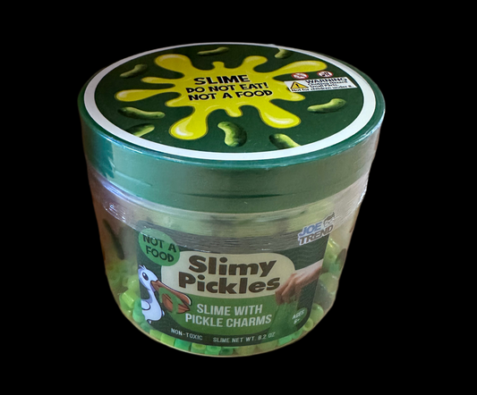 Joe Trend Slimy Pickles ~ Slime With Pickle Charms 8.2 Oz New Sealed