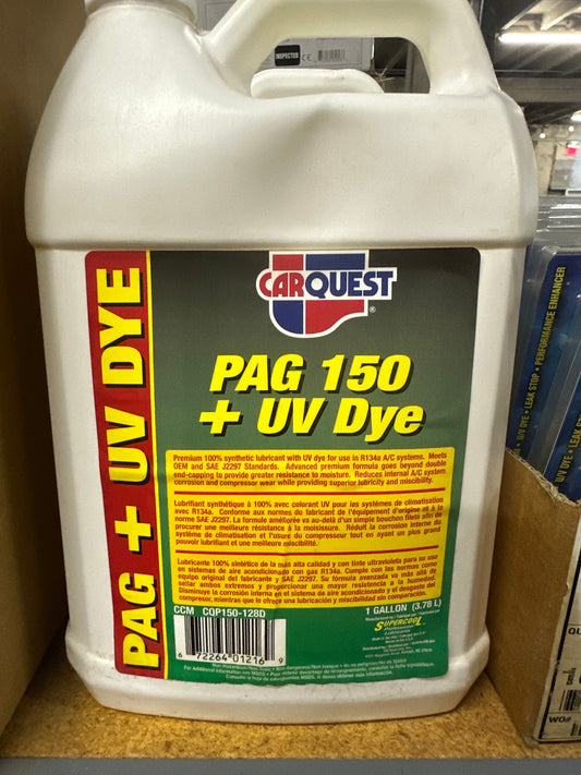 Carquest PAG 150 Oil + UV Dye for R-134a A/C Systems, 1 Gallon