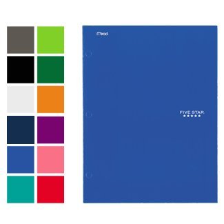 Five Star 4 Pocket Folder, 2 Pocket Folders - 1 Count, Assorted colors