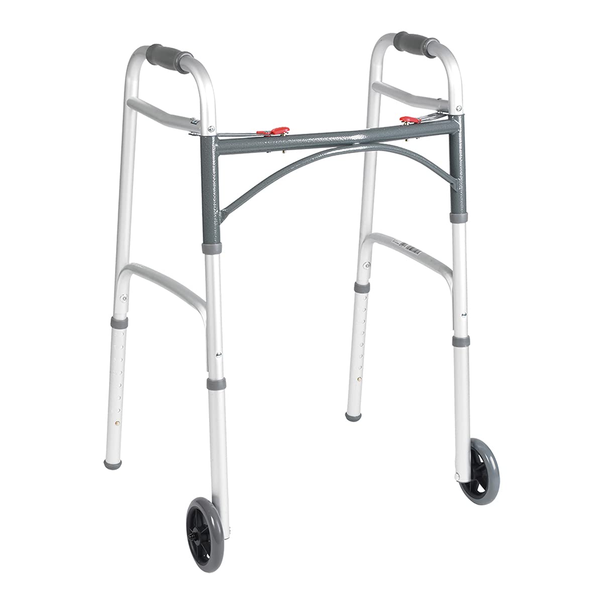 Drive Medical Deluxe - Walker two button folding w / 5" wheels