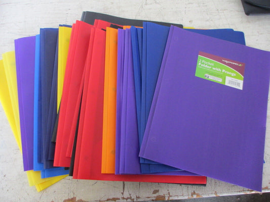 Wexford Plastic Pronged Folder - Assorted Colors
