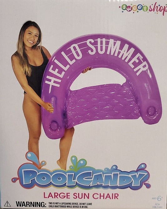 Hello Summer, pool candy, large sun chair