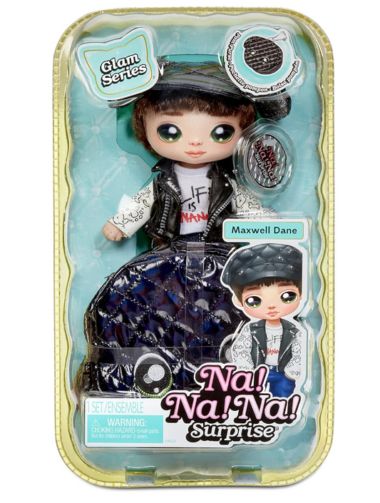 Na Na Na Surprise Glam Series Maxwell Dane Fashion Doll And Metallic Puppy
