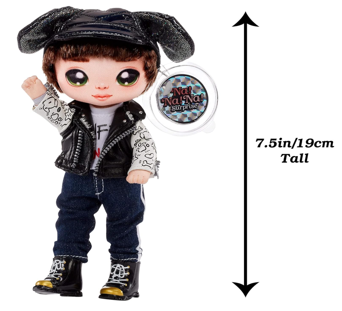 Na Na Na Surprise Glam Series Maxwell Dane Fashion Doll And Metallic Puppy