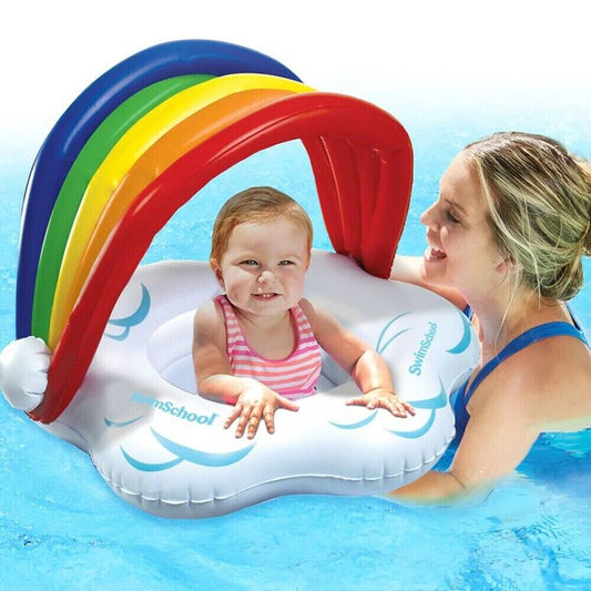 My rainbow, baby boat with removable canopy