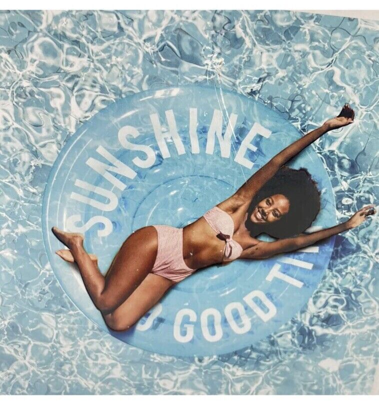 Sunshine and Good Times Pool Candy Inflatable Pool Island Circular Float 60”