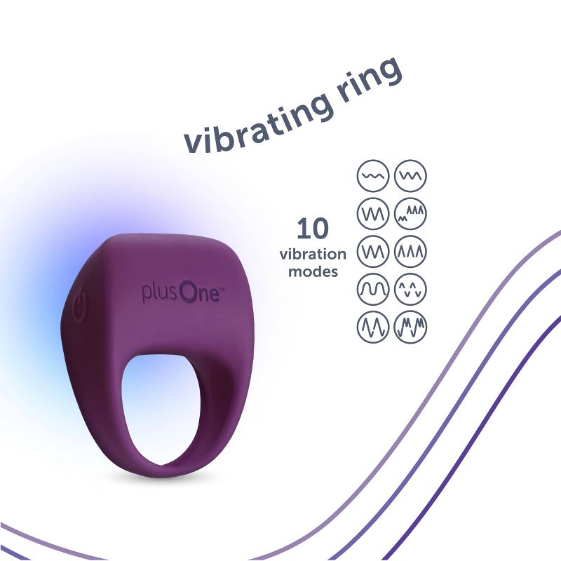 plusOne Waterproof and Rechargeable Vibrating Ring
