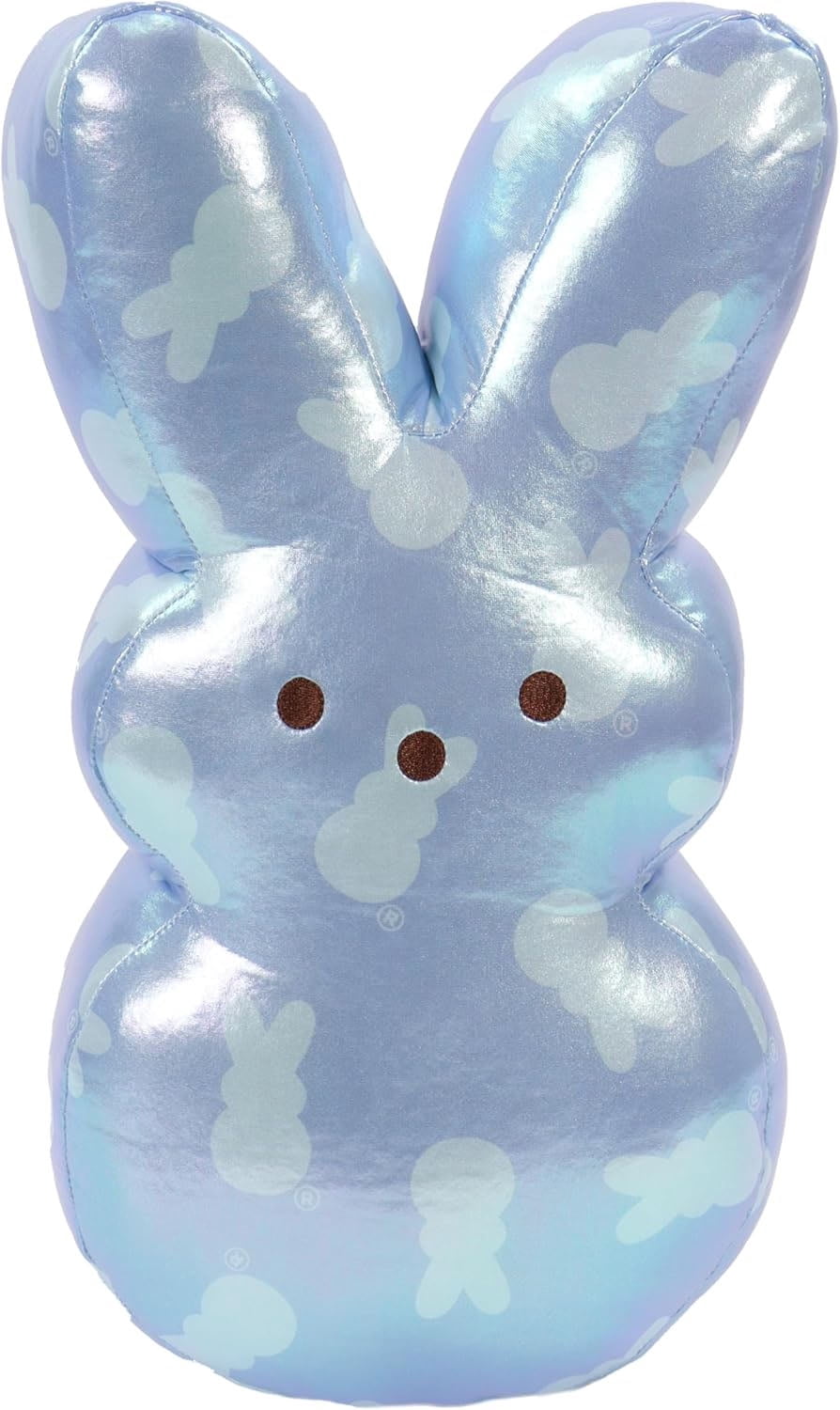 Peeps Blue Bunny Plush Lame Shiny Metallic 15 In Stuffed Animal