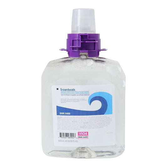 Boardwalk Green Certified Foam Soap, Fragrance Free, 1250 mL Refill, 4/Carton