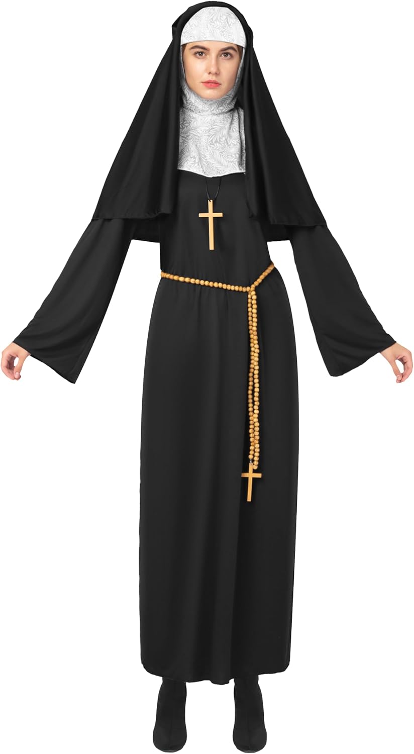 Spooktacular Creations Women's Nun Costume with Accessories, Medium