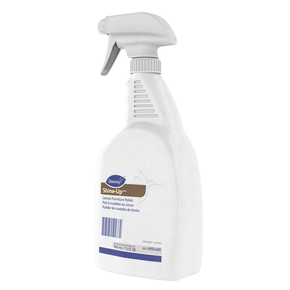 Diversey, DVO4995480, Shine-Up Lemon Furniture Polish, 1 / Each, White