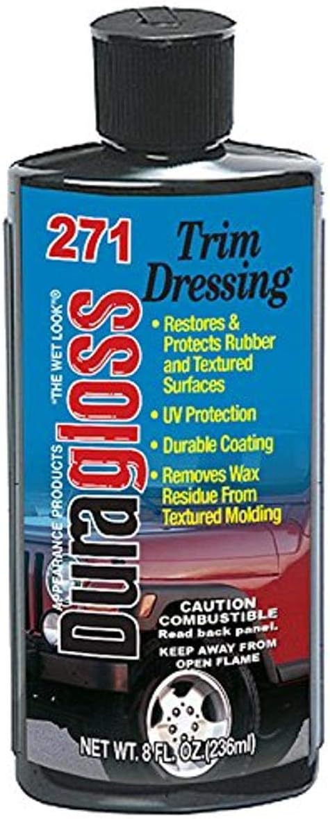 Duragloss 271 Rubber and Flat Black Dressing 8 Oz
