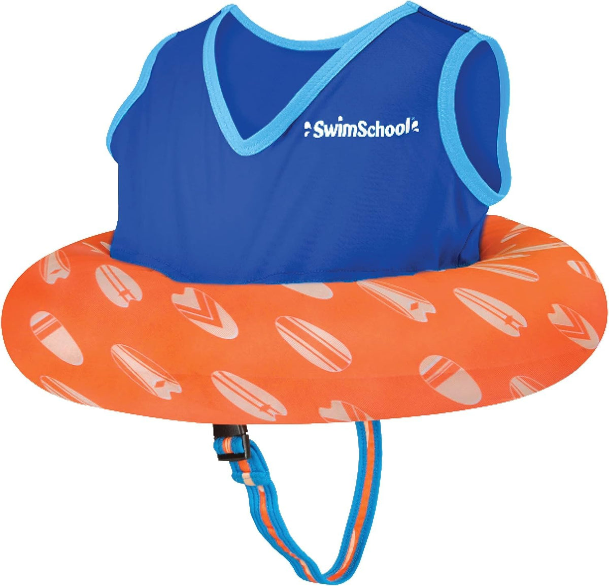 SwimSchool Deluxe Swim Trainer – with Adjustable Safety Strap –Green / Blue